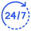 24 x 7 availability